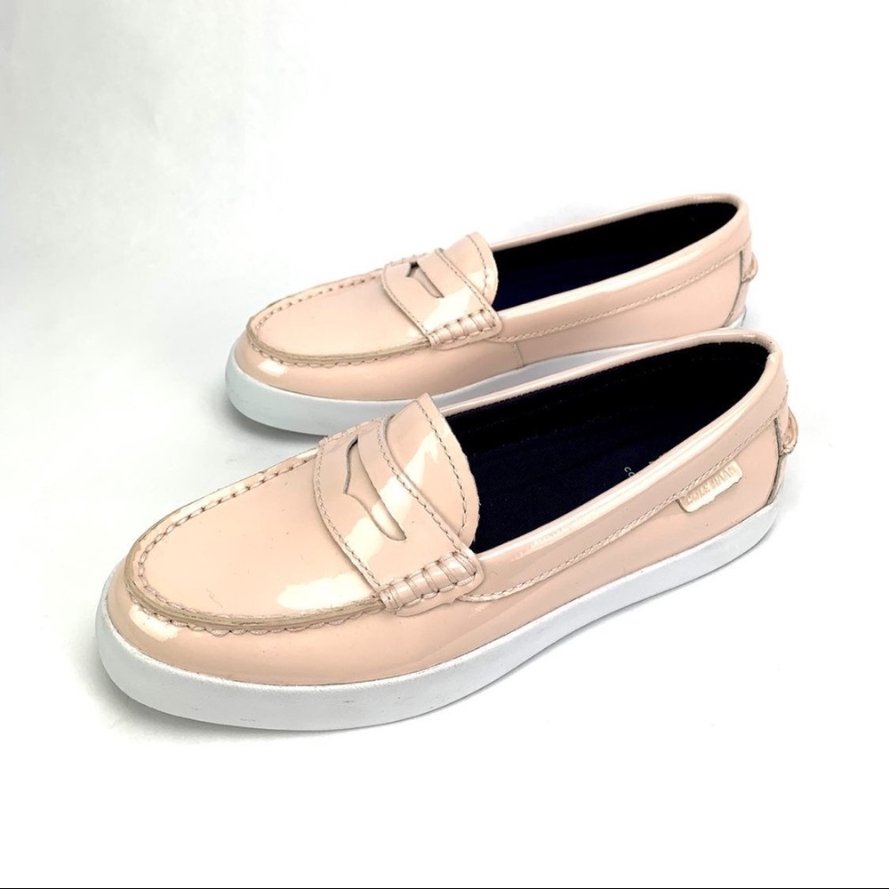 Authentic Cole Haan Pinch Patent Weekender
Leather Loafers Maple Sugar/W…